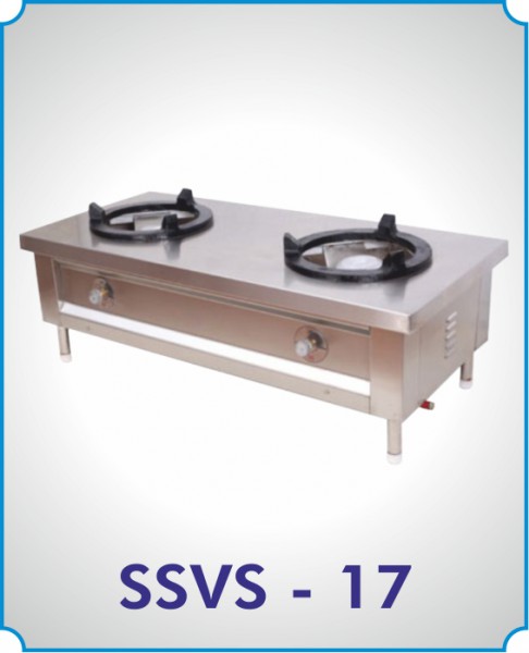 SS DOUBLE BURNER GAS STOVE